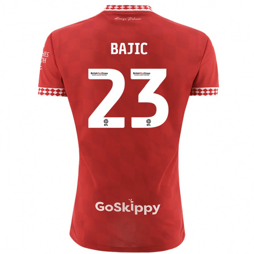 Danxen Kvinnor Stefan Bajic #23 Röd Hemmatröja Matchtröjor 2024/25 Tröjor T-Tröja