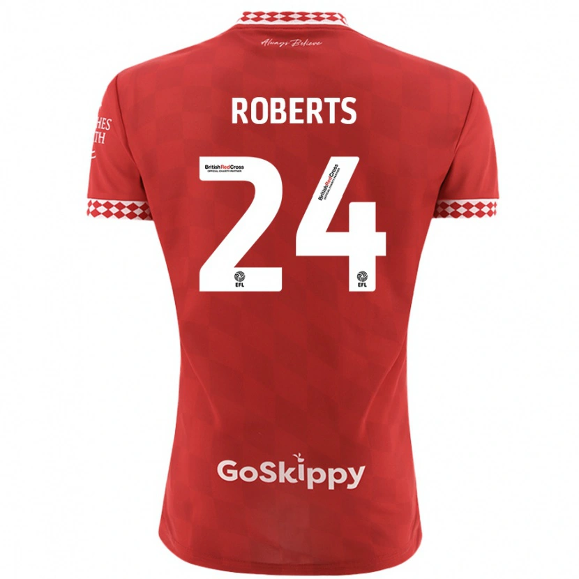 Danxen Kvinnor Haydon Roberts #24 Röd Hemmatröja Matchtröjor 2024/25 Tröjor T-Tröja
