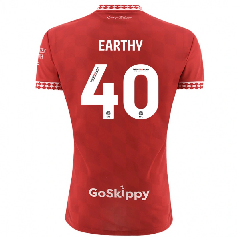 Danxen Kvinnor George Earthy #40 Röd Hemmatröja Matchtröjor 2024/25 Tröjor T-Tröja