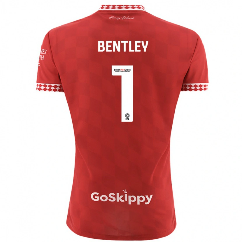 Danxen Kvinnor Fran Bentley #1 Röd Hemmatröja Matchtröjor 2024/25 Tröjor T-Tröja