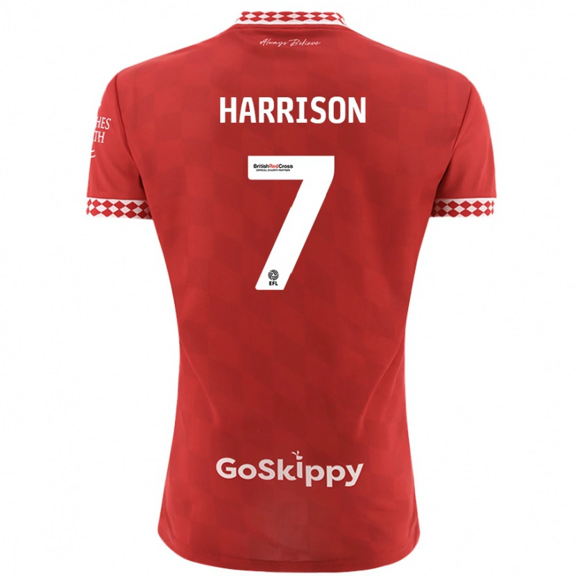 Danxen Kvinnor Abi Harrison #7 Röd Hemmatröja Matchtröjor 2024/25 Tröjor T-Tröja
