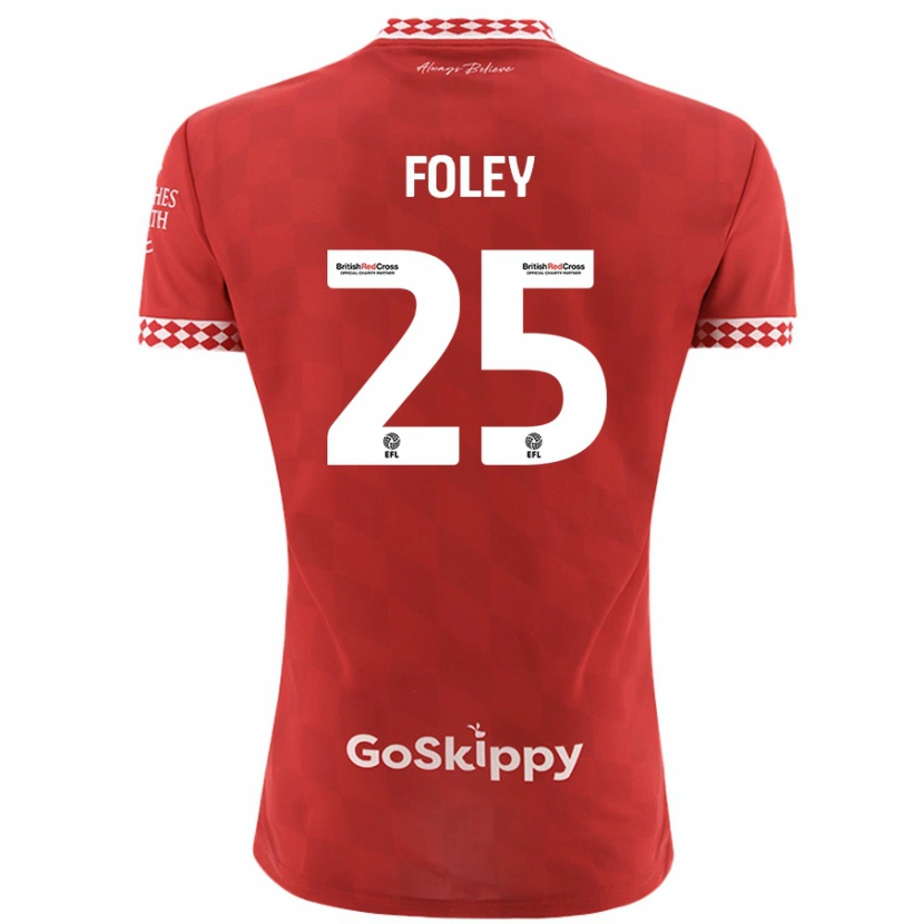 Danxen Kvinnor Erin Foley #25 Röd Hemmatröja Matchtröjor 2024/25 Tröjor T-Tröja