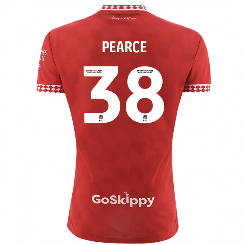 Danxen Kvinnor Manon Pearce #38 Röd Hemmatröja Matchtröjor 2024/25 Tröjor T-Tröja