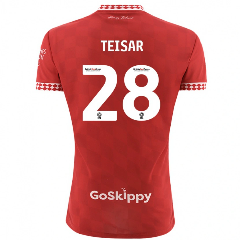 Danxen Kvinnor Tianna Teisar #28 Röd Hemmatröja Matchtröjor 2024/25 Tröjor T-Tröja