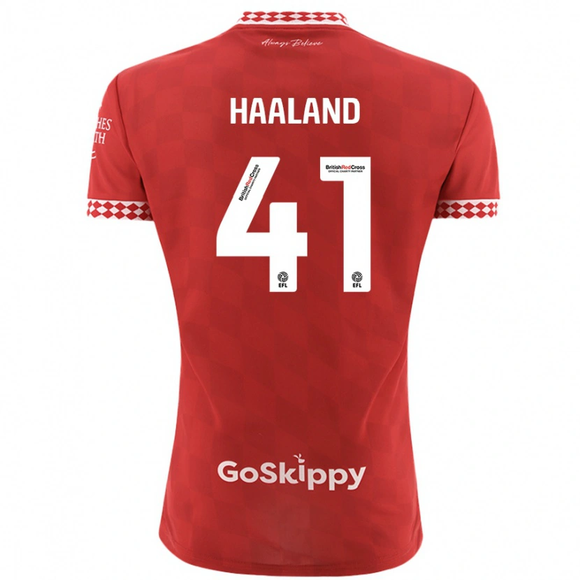 Danxen Kvinnor Benedicte Haaland #41 Röd Hemmatröja Matchtröjor 2024/25 Tröjor T-Tröja