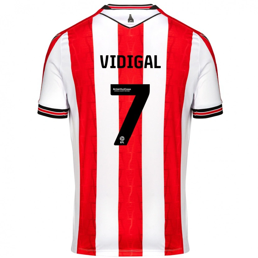 Danxen Kvinnor André Vidigal #7 Röd Vit Hemmatröja Matchtröjor 2024/25 Tröjor T-Tröja