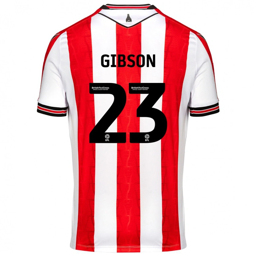 Danxen Kvinnor Ben Gibson #23 Röd Vit Hemmatröja Matchtröjor 2024/25 Tröjor T-Tröja