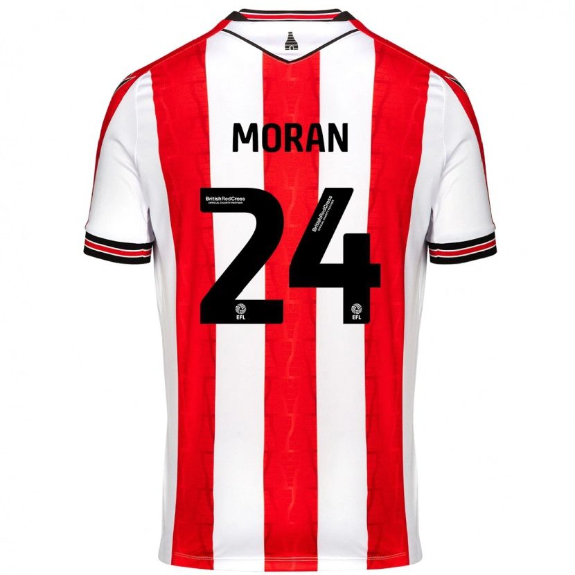Danxen Kvinnor Andrew Moran #24 Röd Vit Hemmatröja Matchtröjor 2024/25 Tröjor T-Tröja