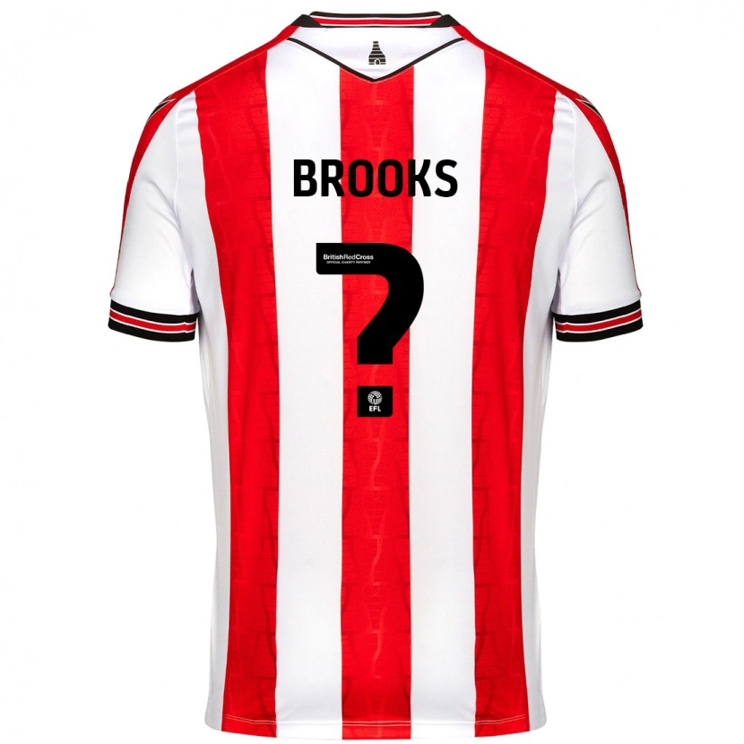 Danxen Kvinnor Alfie Brooks #0 Röd Vit Hemmatröja Matchtröjor 2024/25 Tröjor T-Tröja