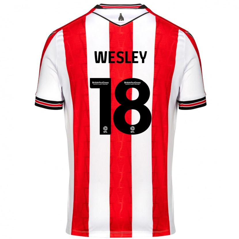 Danxen Kvinnor Wesley Moraes #18 Röd Vit Hemmatröja Matchtröjor 2024/25 Tröjor T-Tröja