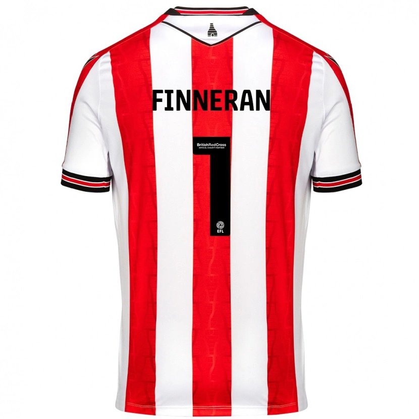 Danxen Kvinnor Ellie Finneran #1 Röd Vit Hemmatröja Matchtröjor 2024/25 Tröjor T-Tröja