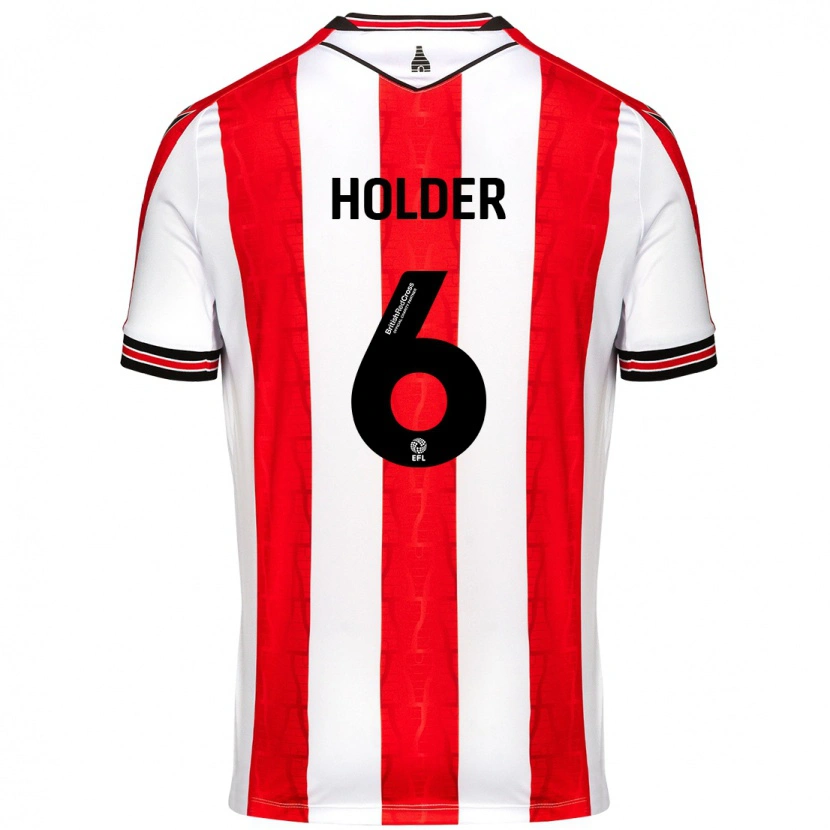 Danxen Kvinnor Molly Holder #6 Röd Vit Hemmatröja Matchtröjor 2024/25 Tröjor T-Tröja