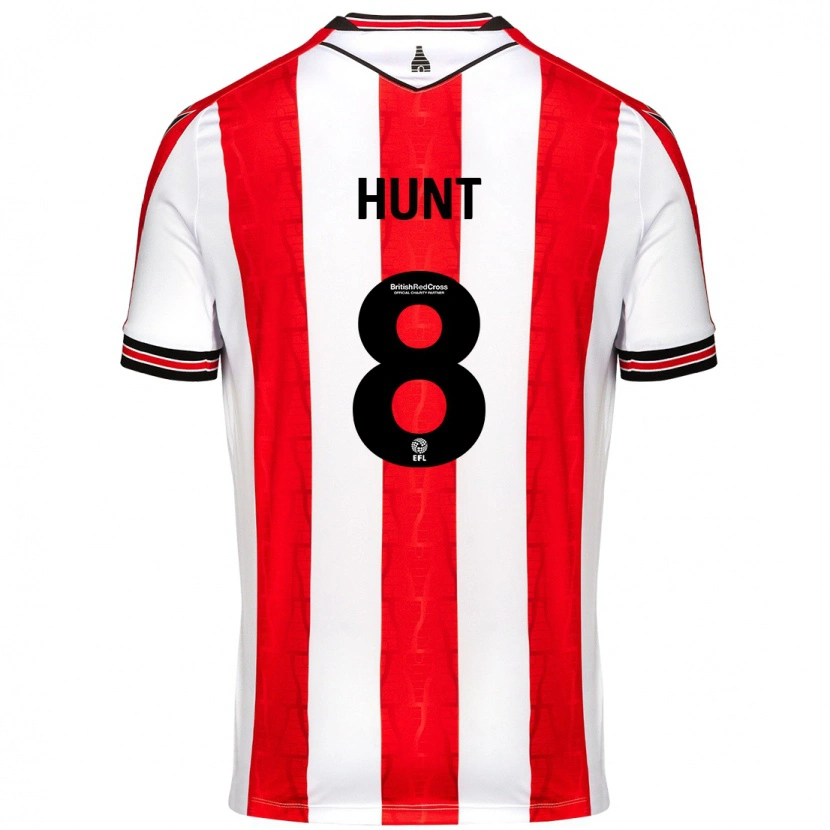 Danxen Kvinnor Abby Hunt #8 Röd Vit Hemmatröja Matchtröjor 2024/25 Tröjor T-Tröja