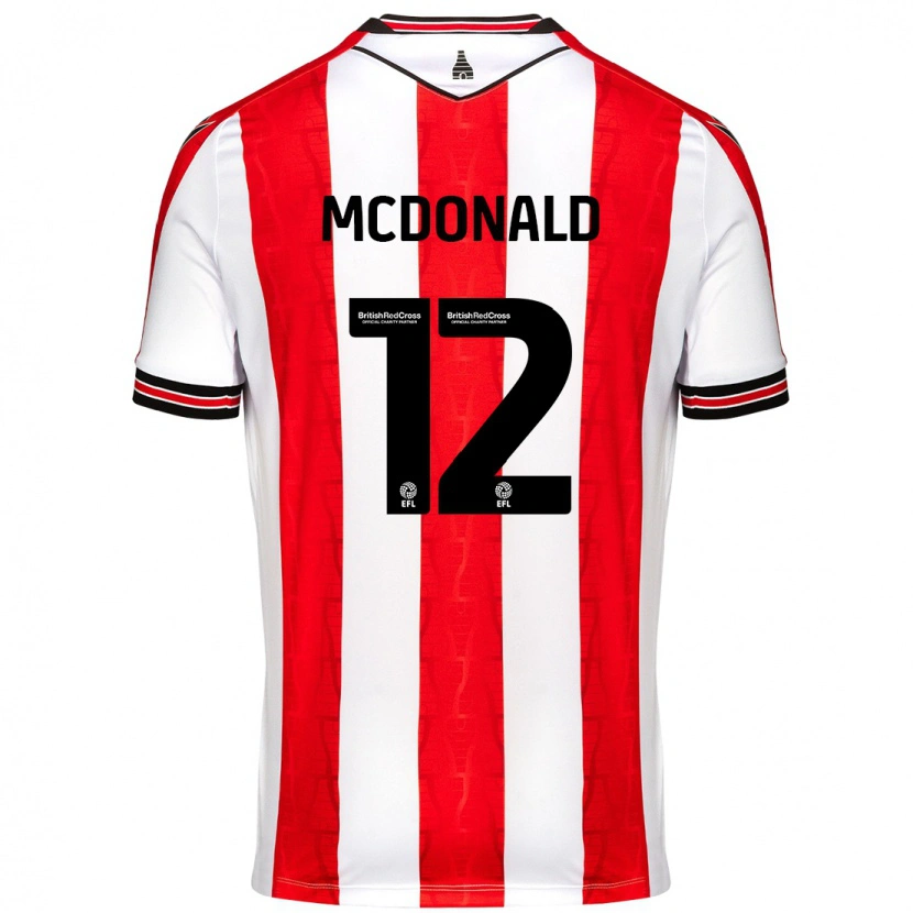 Danxen Kvinnor Kayleigh Mcdonald #12 Röd Vit Hemmatröja Matchtröjor 2024/25 Tröjor T-Tröja