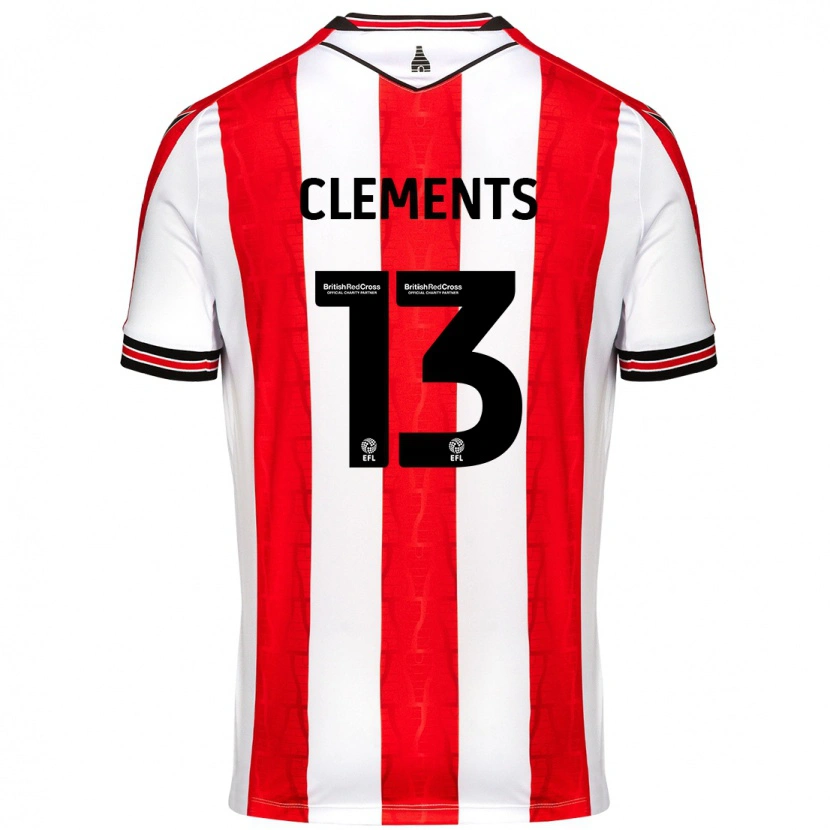 Danxen Kvinnor Daisy Clements #13 Röd Vit Hemmatröja Matchtröjor 2024/25 Tröjor T-Tröja