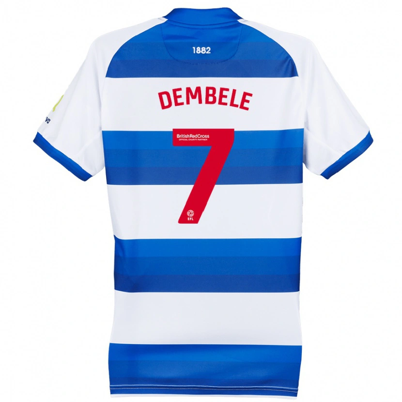 Danxen Kvinnor Karamoko Dembélé #7 Vit Blå Hemmatröja Matchtröjor 2024/25 Tröjor T-Tröja