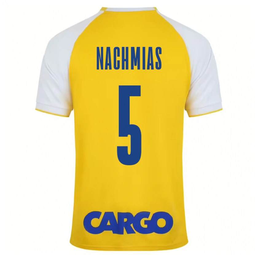 Danxen Kvinnor Idan Nachmias #5 Gul Vit Hemmatröja Matchtröjor 2024/25 Tröjor T-Tröja