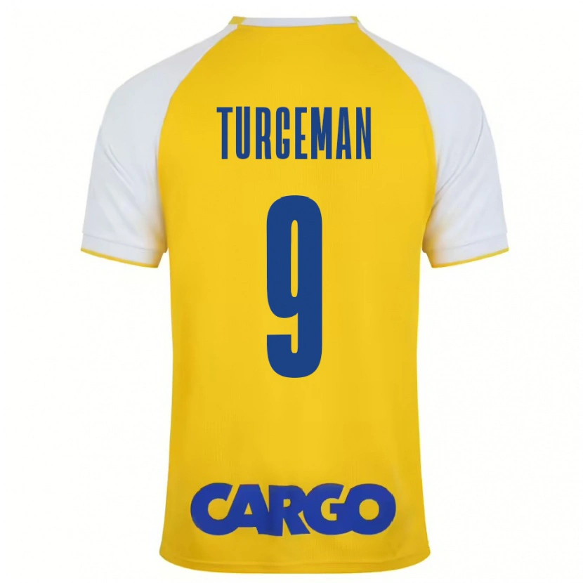Danxen Kvinnor Dor Turgeman #9 Gul Vit Hemmatröja Matchtröjor 2024/25 Tröjor T-Tröja