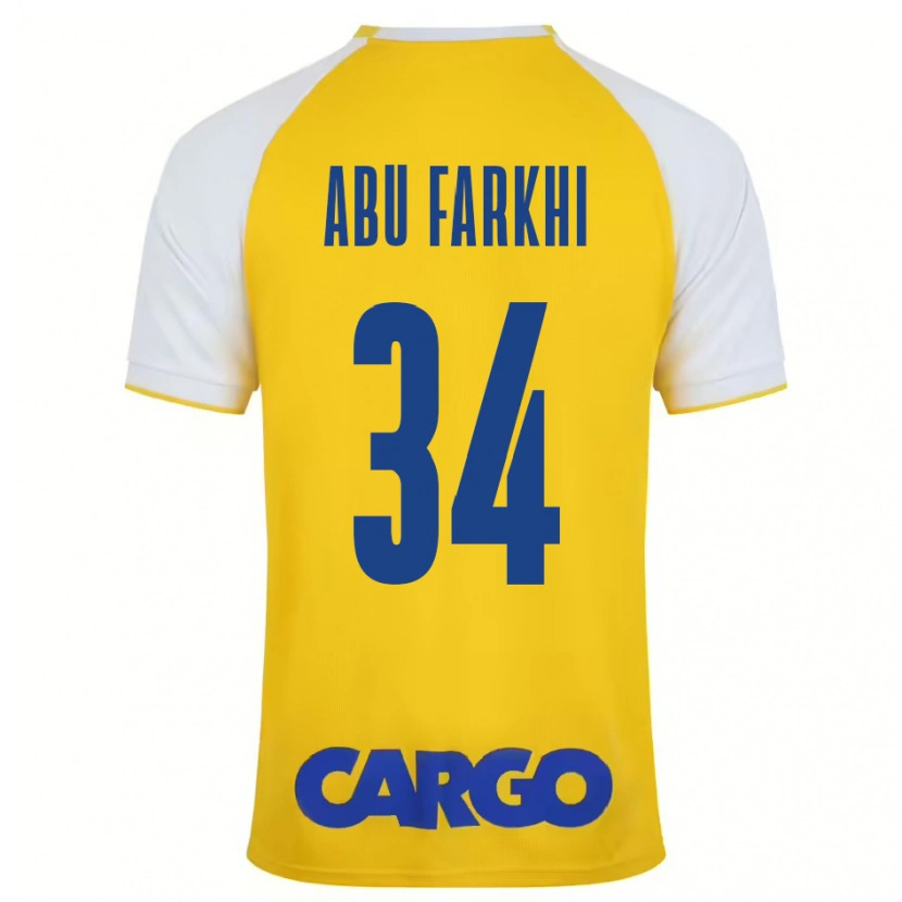 Danxen Kvinnor Sayed Abu Farkhi #34 Gul Vit Hemmatröja Matchtröjor 2024/25 Tröjor T-Tröja