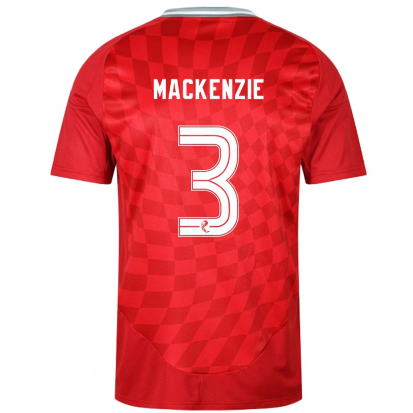 Danxen Kvinnor Jack Mackenzie #3 Röd Hemmatröja Matchtröjor 2024/25 Tröjor T-Tröja