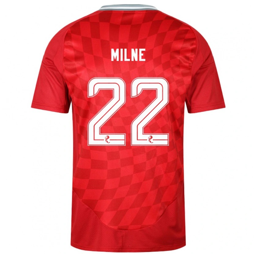 Danxen Kvinnor Jack Milne #22 Röd Hemmatröja Matchtröjor 2024/25 Tröjor T-Tröja