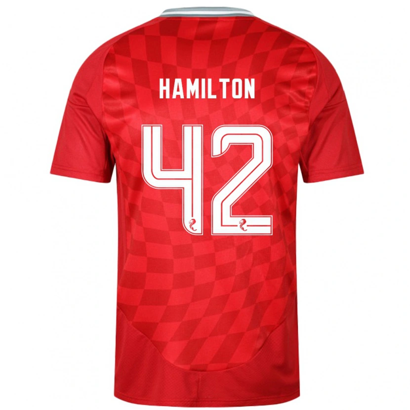 Danxen Kvinnor Brendan Hamilton #42 Röd Hemmatröja Matchtröjor 2024/25 Tröjor T-Tröja