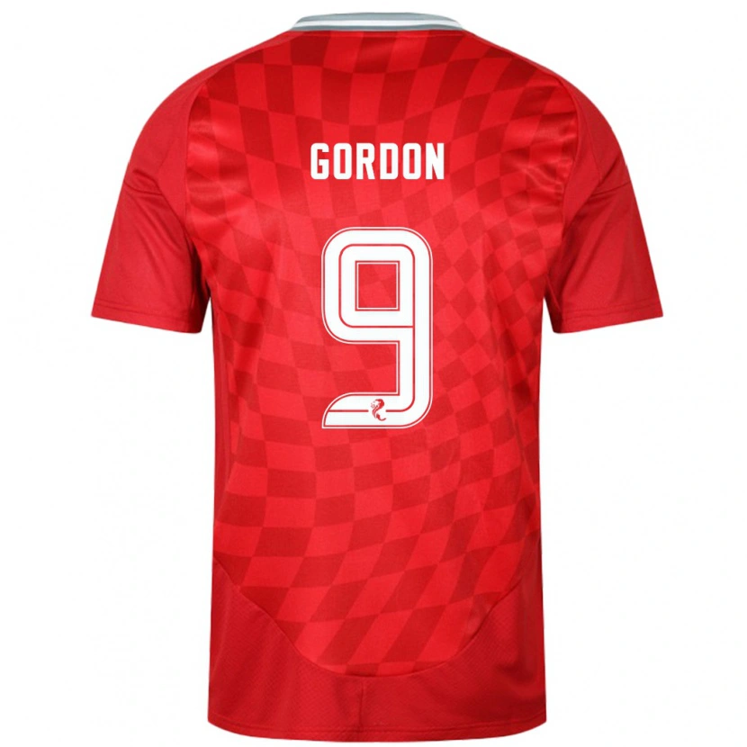 Danxen Kvinnor Lauren Gordon #9 Röd Hemmatröja Matchtröjor 2024/25 Tröjor T-Tröja
