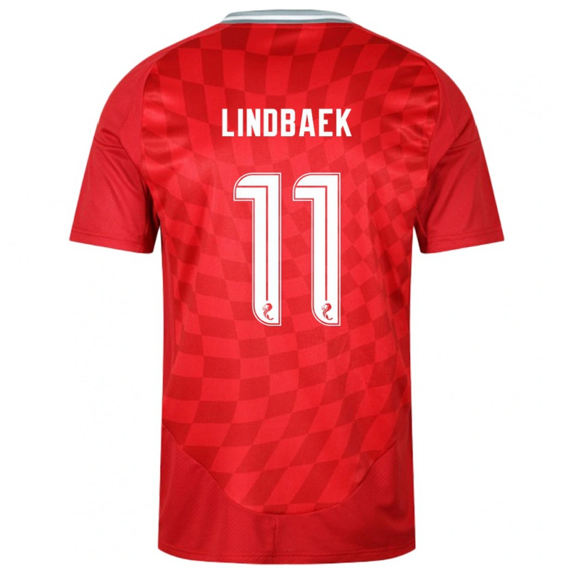Danxen Kvinnor Adele Lindbaek #11 Röd Hemmatröja Matchtröjor 2024/25 Tröjor T-Tröja