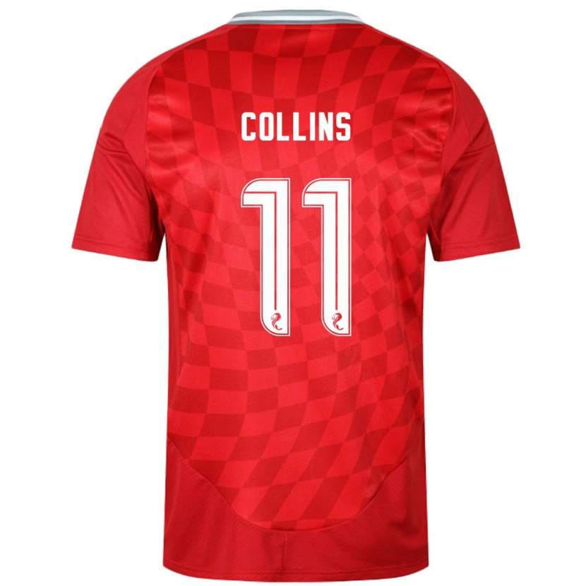 Danxen Kvinnor Bailley Collins #11 Röd Hemmatröja Matchtröjor 2024/25 Tröjor T-Tröja