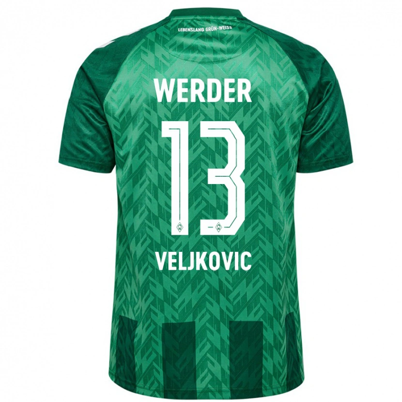 Danxen Kvinnor Milos Veljkovic #13 Grön Hemmatröja Matchtröjor 2024/25 Tröjor T-Tröja