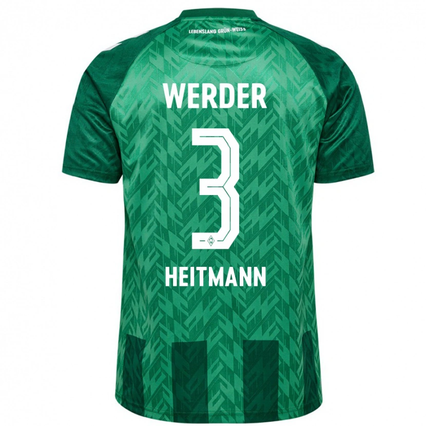 Danxen Kvinnor Mats Heitmann #3 Grön Hemmatröja Matchtröjor 2024/25 Tröjor T-Tröja