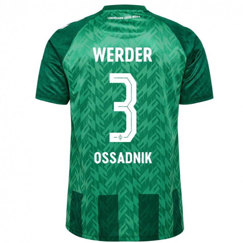 Danxen Kvinnor Jannes Ossadnik #3 Grön Hemmatröja Matchtröjor 2024/25 Tröjor T-Tröja