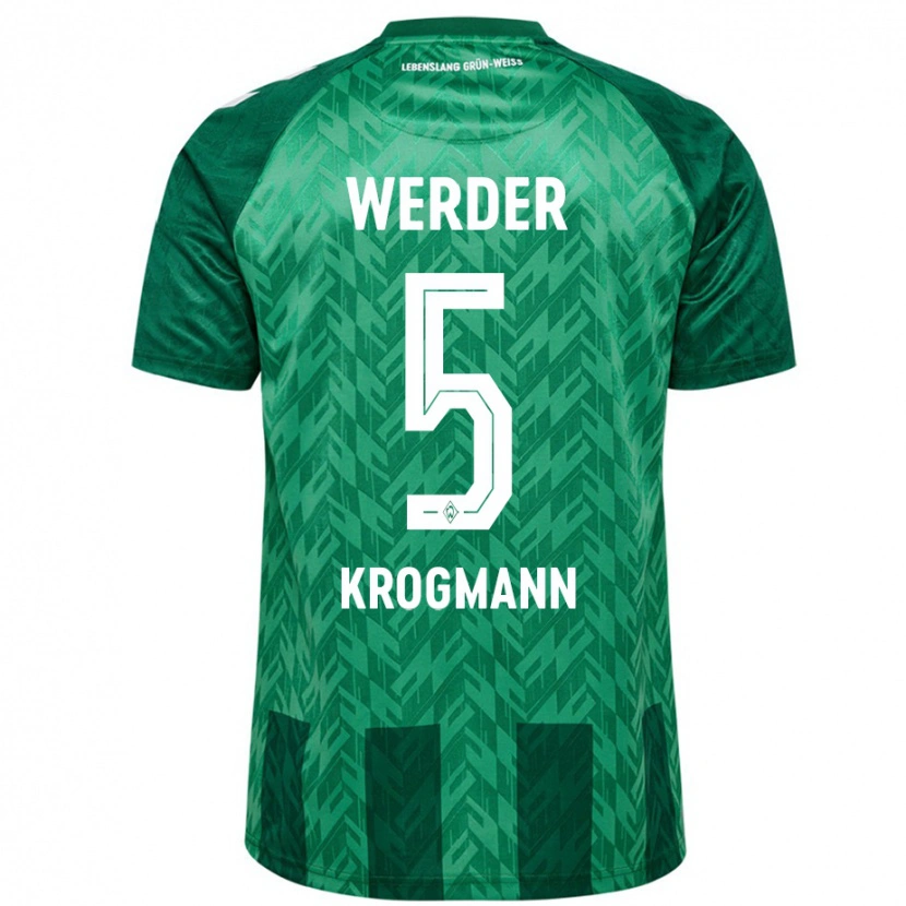 Danxen Kvinnor Avid Krogmann #5 Grön Hemmatröja Matchtröjor 2024/25 Tröjor T-Tröja