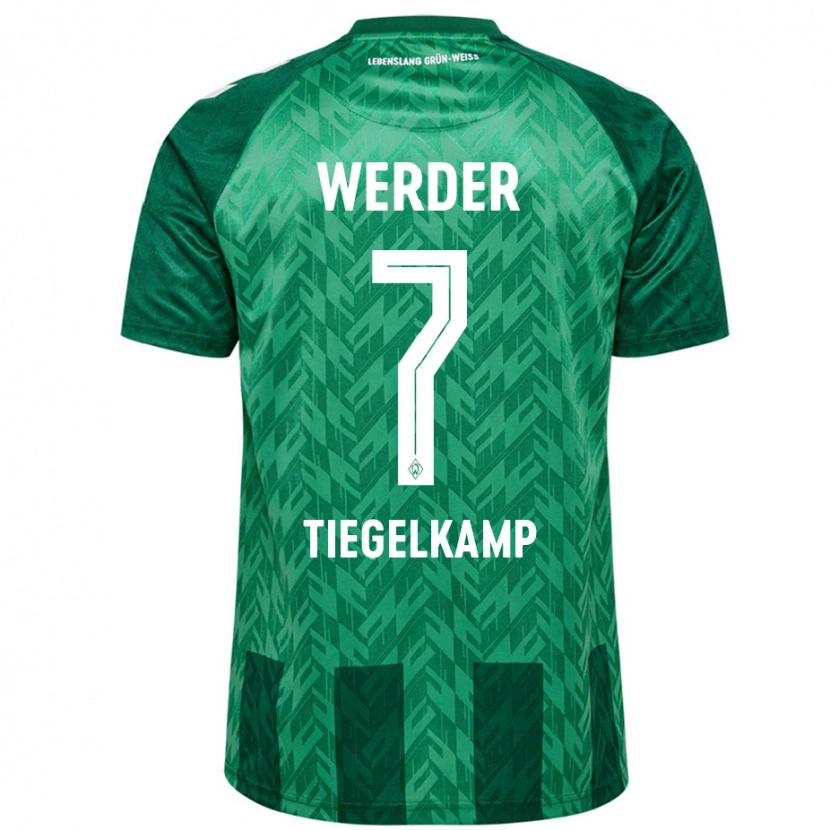 Danxen Kvinnor Maximilian Tiegelkamp #7 Grön Hemmatröja Matchtröjor 2024/25 Tröjor T-Tröja