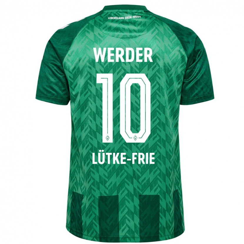 Danxen Kvinnor Dennis Lütke-Frie #10 Grön Hemmatröja Matchtröjor 2024/25 Tröjor T-Tröja