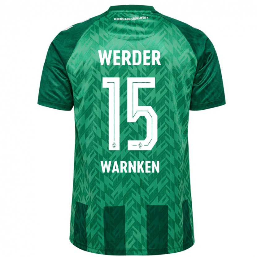 Danxen Kvinnor Jannes Warnken #15 Grön Hemmatröja Matchtröjor 2024/25 Tröjor T-Tröja