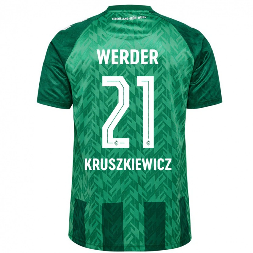 Danxen Kvinnor Jakub Kruszkiewicz #21 Grön Hemmatröja Matchtröjor 2024/25 Tröjor T-Tröja