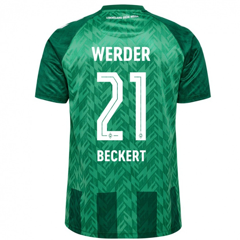 Danxen Kvinnor Jonathan Beckert #21 Grön Hemmatröja Matchtröjor 2024/25 Tröjor T-Tröja