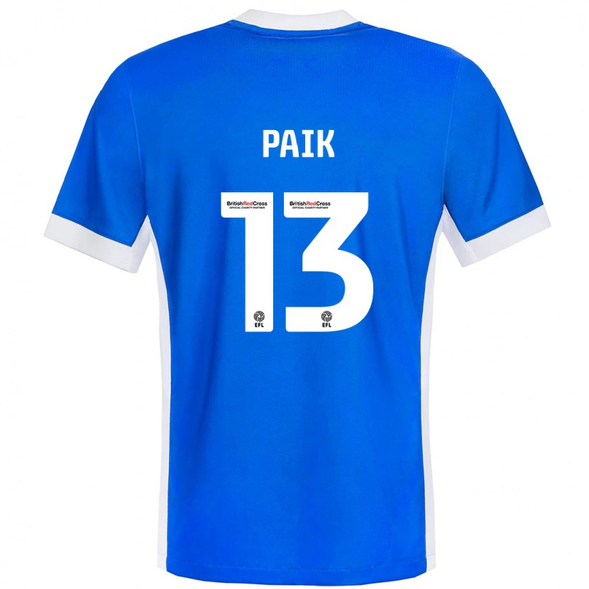 Danxen Kvinnor Seung-Ho Paik #13 Blå Vit Hemmatröja Matchtröjor 2024/25 Tröjor T-Tröja