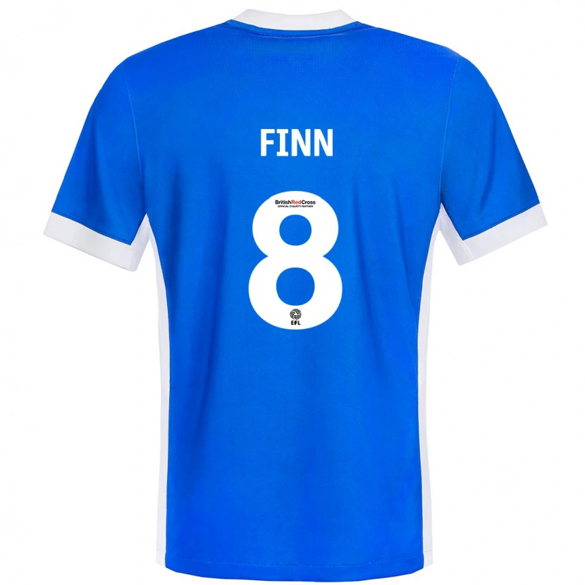 Danxen Kvinnor Jamie Finn #8 Blå Vit Hemmatröja Matchtröjor 2024/25 Tröjor T-Tröja