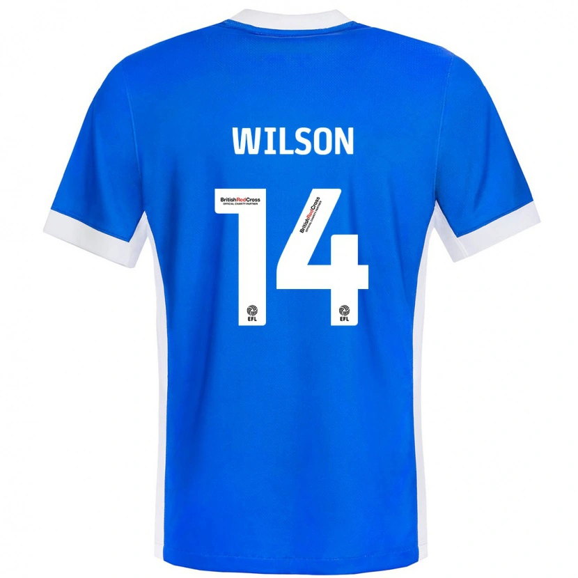 Danxen Kvinnor Siobhan Wilson #14 Blå Vit Hemmatröja Matchtröjor 2024/25 Tröjor T-Tröja