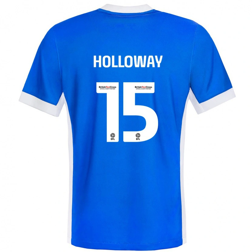 Danxen Kvinnor Rebecca Holloway #15 Blå Vit Hemmatröja Matchtröjor 2024/25 Tröjor T-Tröja