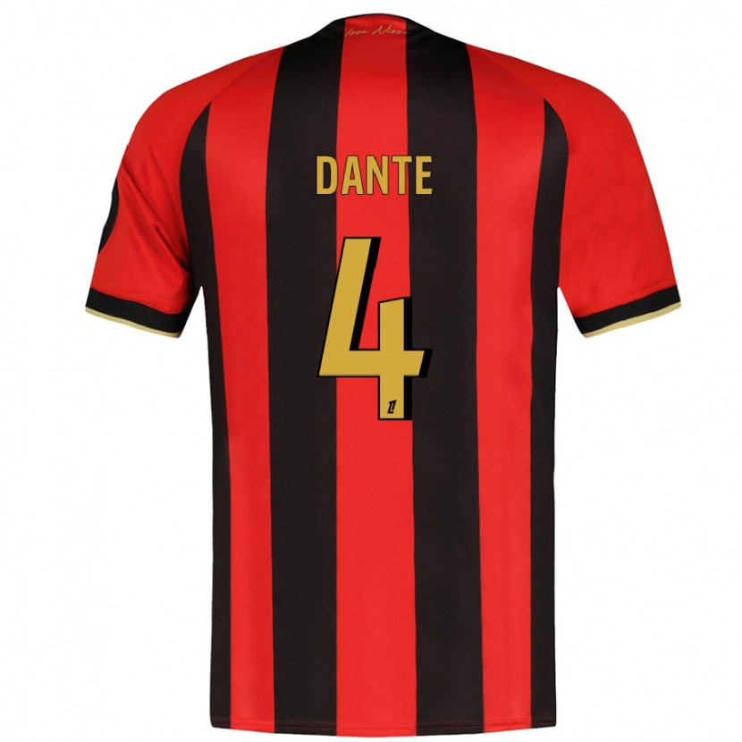 Danxen Kvinnor Dante #4 Röd Svart Hemmatröja Matchtröjor 2024/25 Tröjor T-Tröja