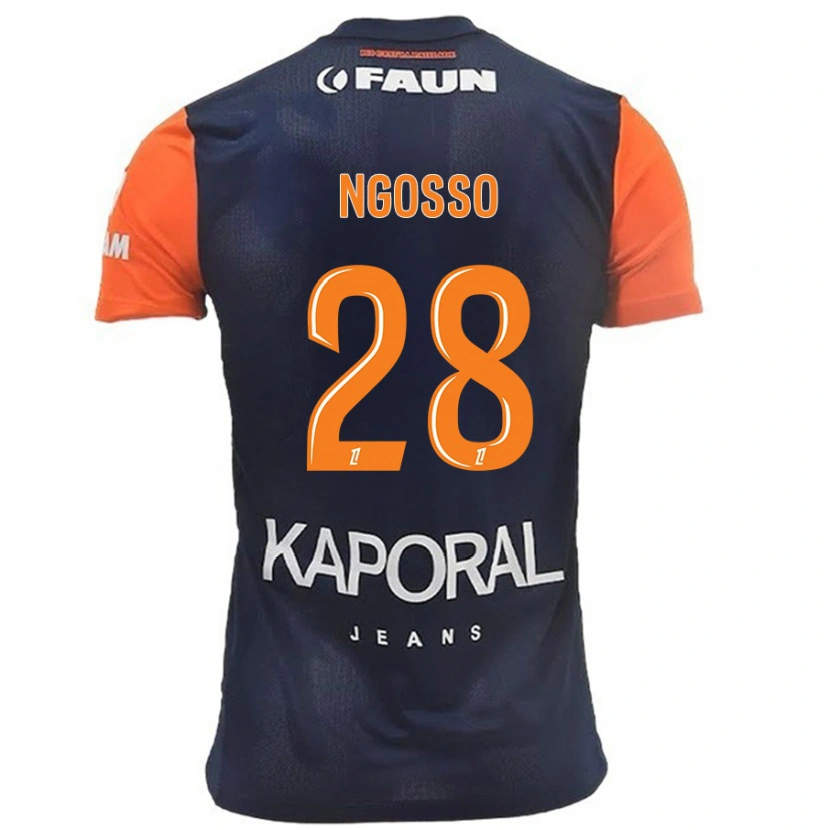 Danxen Kvinnor Glenn Ngosso #28 Marinblå Orange Hemmatröja Matchtröjor 2024/25 Tröjor T-Tröja
