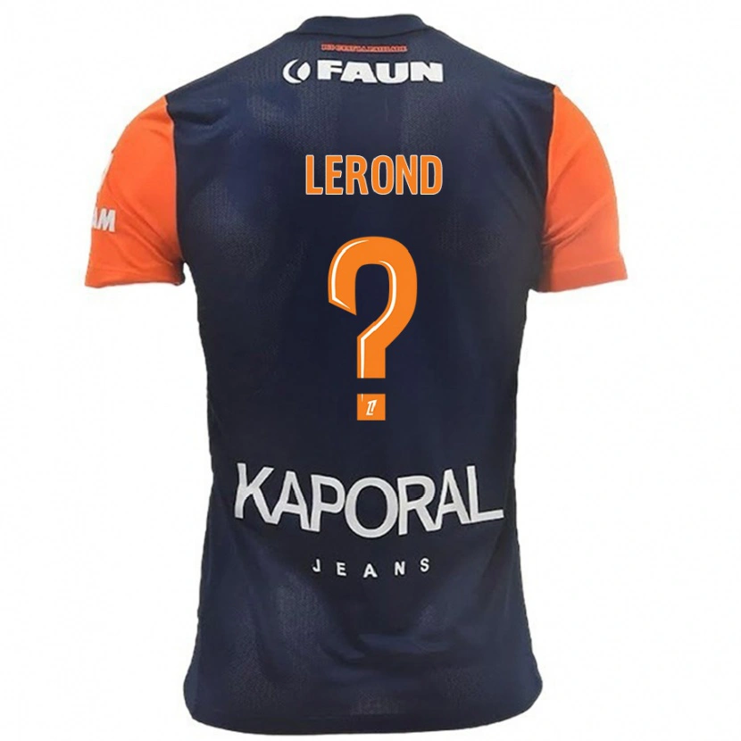 Danxen Kvinnor Justine Lerond #0 Marinblå Orange Hemmatröja Matchtröjor 2024/25 Tröjor T-Tröja