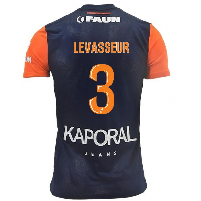 Danxen Kvinnor Marie Levasseur #3 Marinblå Orange Hemmatröja Matchtröjor 2024/25 Tröjor T-Tröja