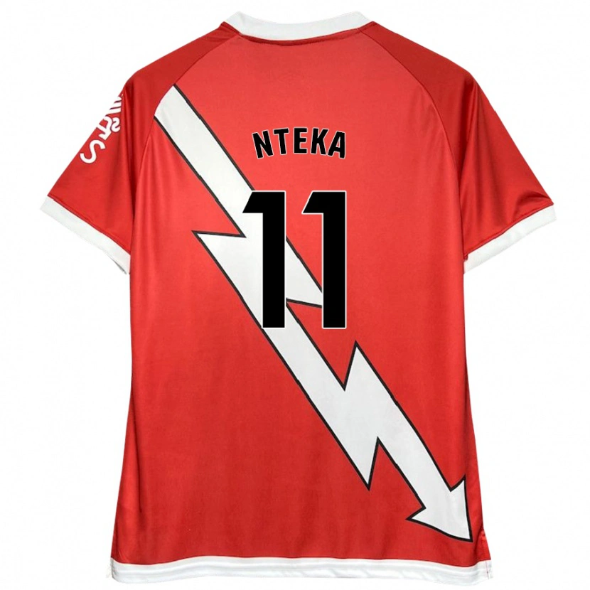 Danxen Kvinnor Randy Nteka #11 Vit Röd Hemmatröja Matchtröjor 2024/25 Tröjor T-Tröja