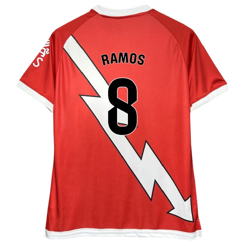 Danxen Kvinnor Iván Ramos #8 Vit Röd Hemmatröja Matchtröjor 2024/25 Tröjor T-Tröja