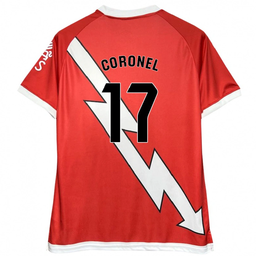 Danxen Kvinnor Mariela Del Carmen Coronel #17 Vit Röd Hemmatröja Matchtröjor 2024/25 Tröjor T-Tröja