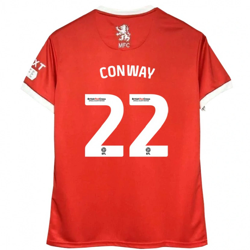 Danxen Kvinnor Tommy Conway #22 Röd Vit Hemmatröja Matchtröjor 2024/25 Tröjor T-Tröja